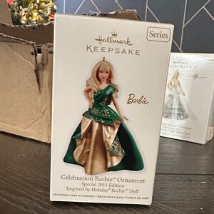 NIB Hallmark Celebration Barbie Ornament